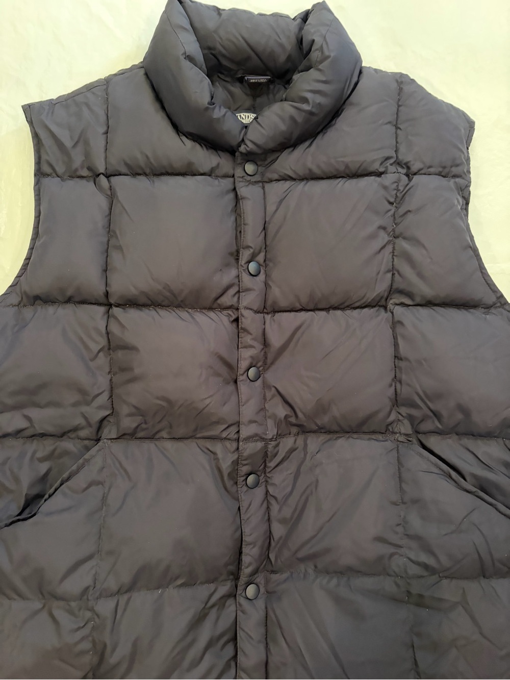 Land's End Quilted Nylon Vest Men's XL Navy Goosedown/Feathers - Picture 2 of 7